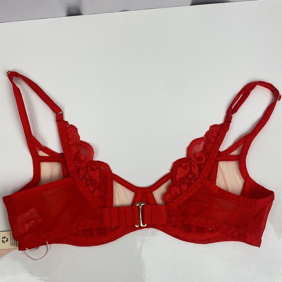 We Are HAH Free People Caged Up Underwire Bra - Blood Orange - C 30-38 - Picture 9 of 11